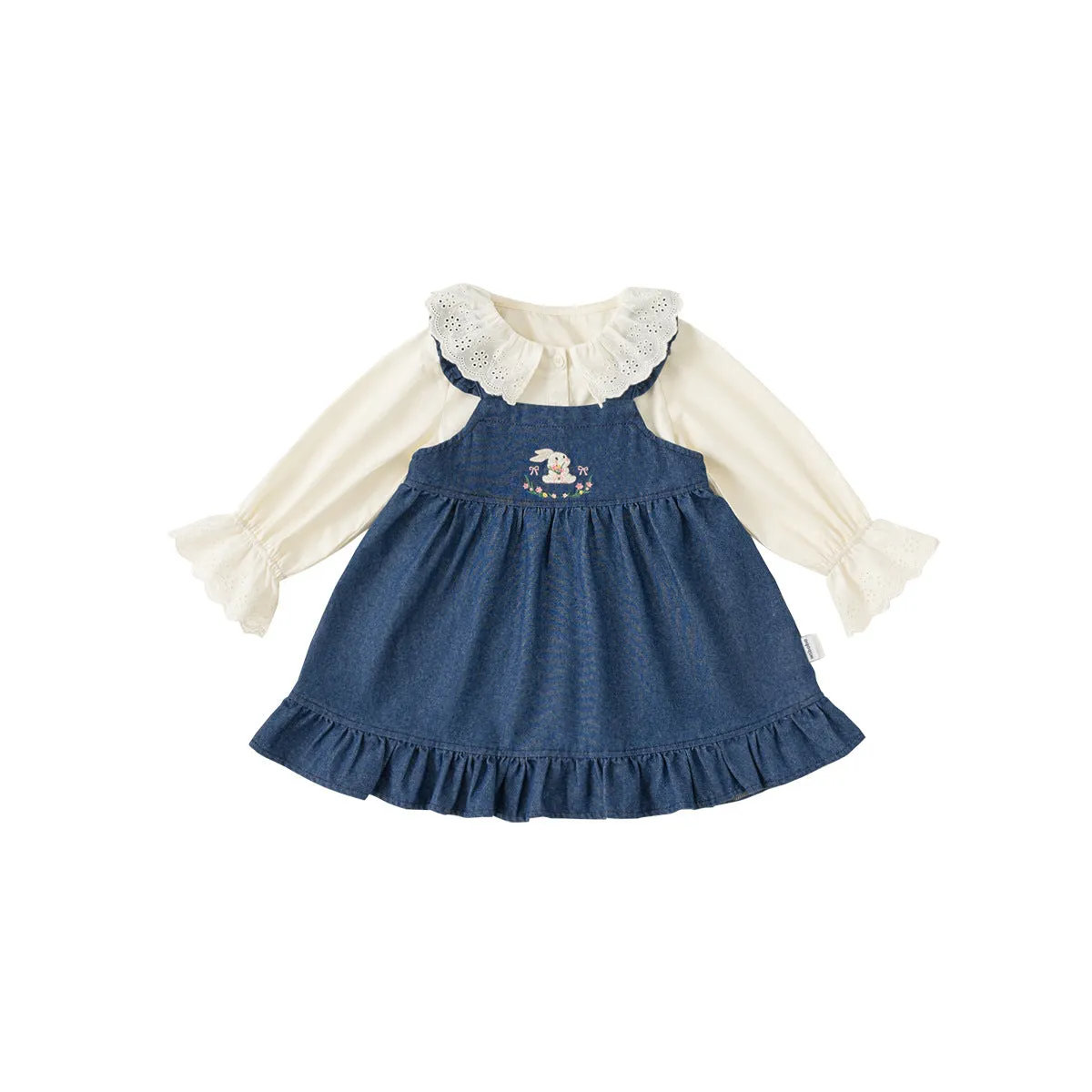 Children's Clothing Spring Long Sleeve Shirt Denim Skirt Suit