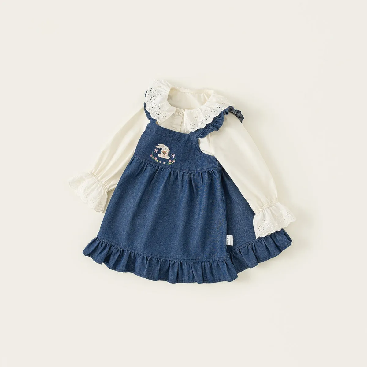 Children's Clothing Spring Long Sleeve Shirt Denim Skirt Suit
