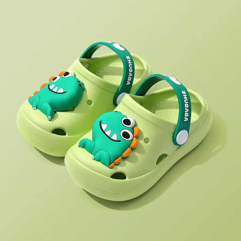Children's Slippers Summer Cartoon Baby Soft Bottom Hole Shoes Boys And Girls Closed Toe Sandals