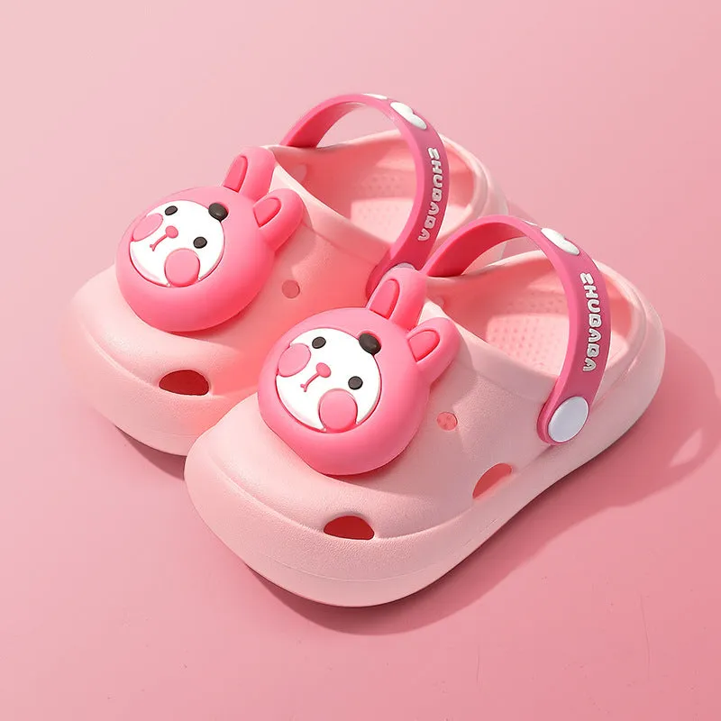 Children's Slippers Summer Cartoon Baby Soft Bottom Hole Shoes Boys And Girls Closed Toe Sandals