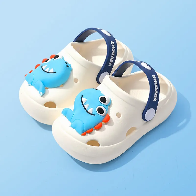 Children's Slippers Summer Cartoon Baby Soft Bottom Hole Shoes Boys And Girls Closed Toe Sandals