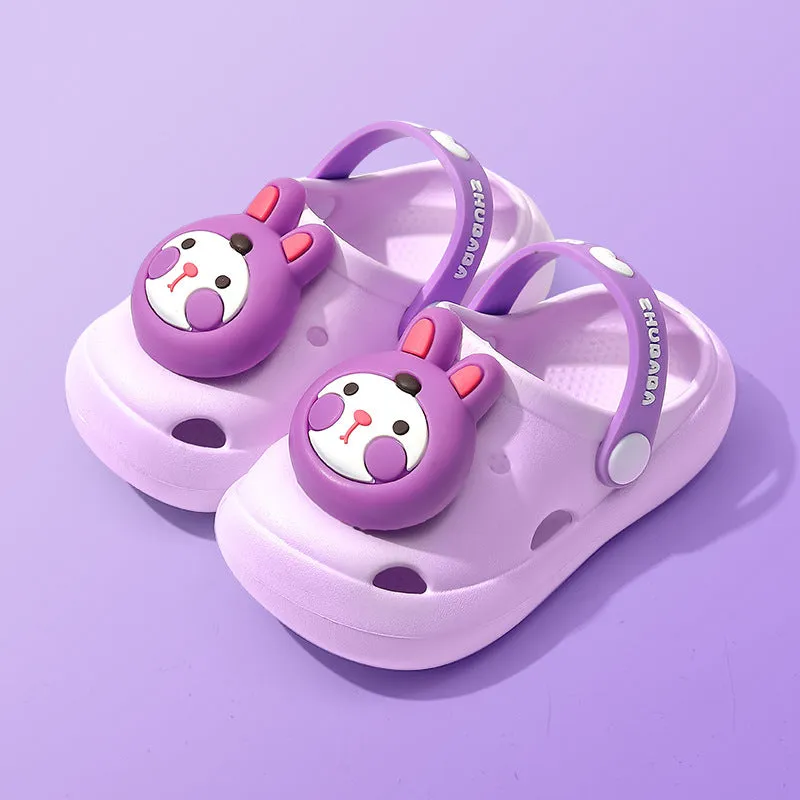 Children's Slippers Summer Cartoon Baby Soft Bottom Hole Shoes Boys And Girls Closed Toe Sandals