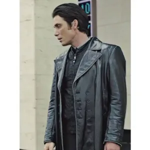 Cillian Murphy In Time Long Leather Coat