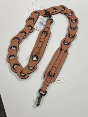 Coach Leather Bag Strap In Salmon with Silver Hardware