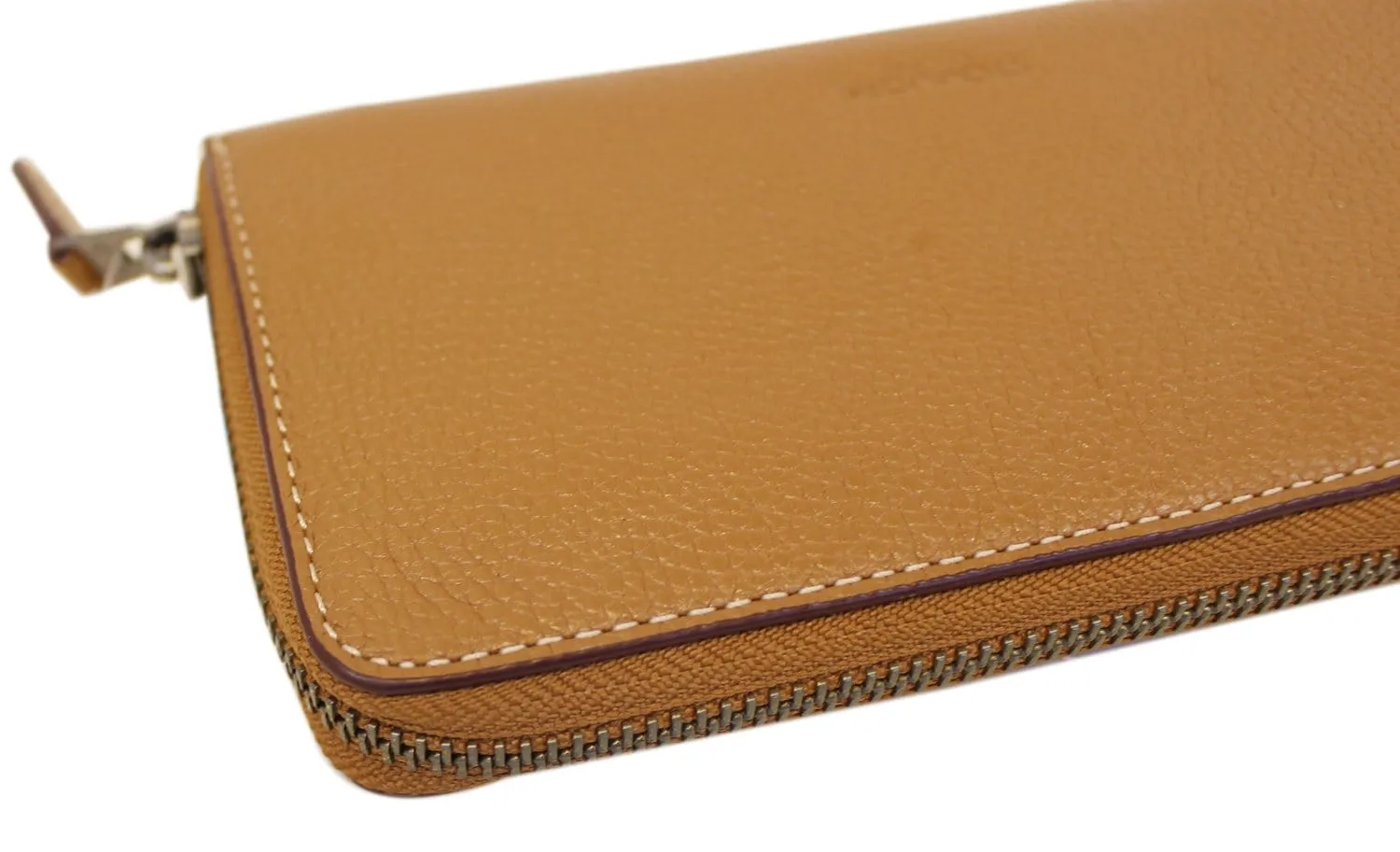 COACH X Keith Haring Heart Saddle Brown Accordion Zippy Wallet