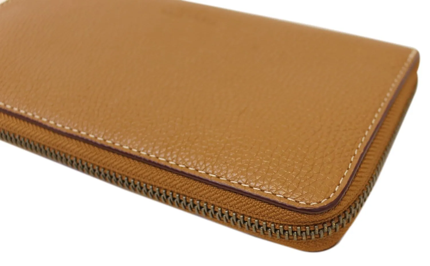 COACH X Keith Haring Heart Saddle Brown Accordion Zippy Wallet