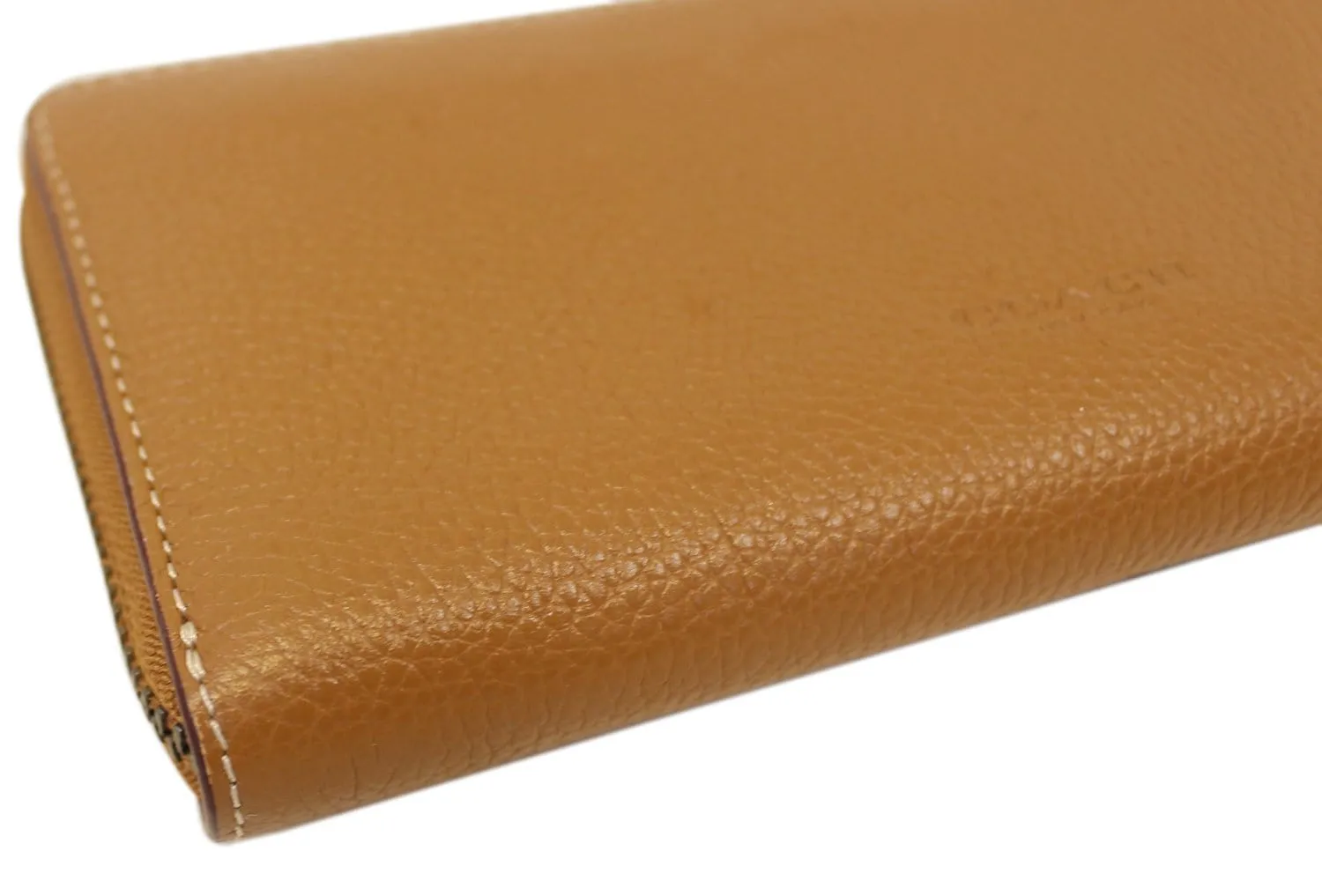COACH X Keith Haring Heart Saddle Brown Accordion Zippy Wallet
