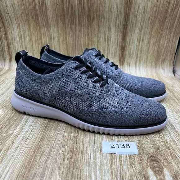 Cole‎ Haan 2.Zerogrand Men's Size 11 Gray Stitchlite Wingtip Oxford Shoes C27565