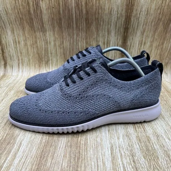 Cole‎ Haan 2.Zerogrand Men's Size 11 Gray Stitchlite Wingtip Oxford Shoes C27565