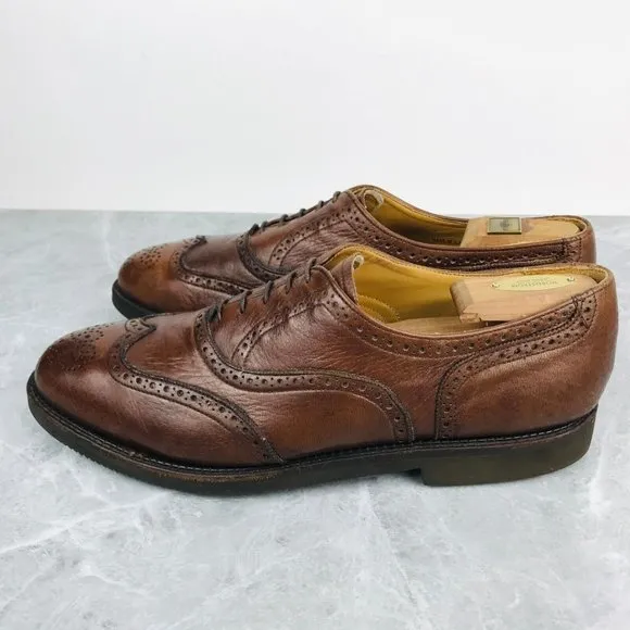 Cole Haan USA made Mens Size 13 Shoes Leather Wingtip Oxford Gumlite vibram Sole