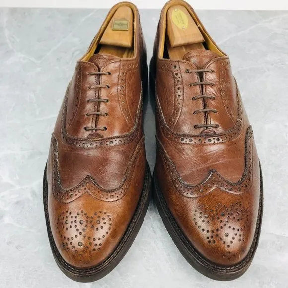 Cole Haan USA made Mens Size 13 Shoes Leather Wingtip Oxford Gumlite vibram Sole