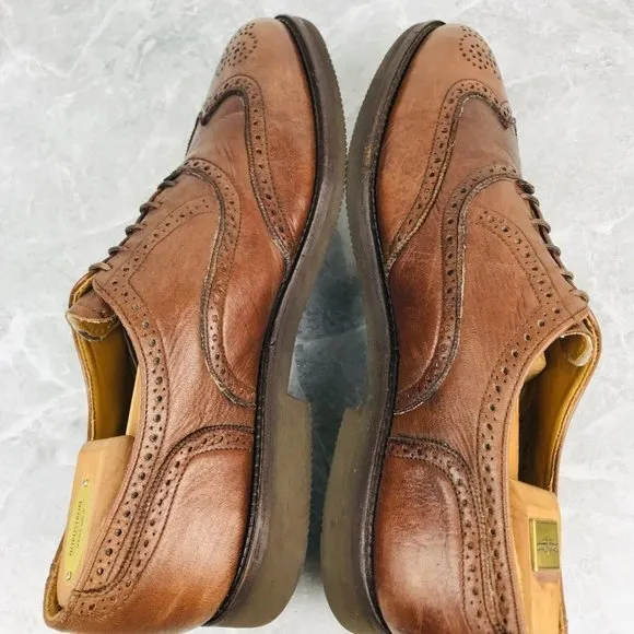 Cole Haan USA made Mens Size 13 Shoes Leather Wingtip Oxford Gumlite vibram Sole