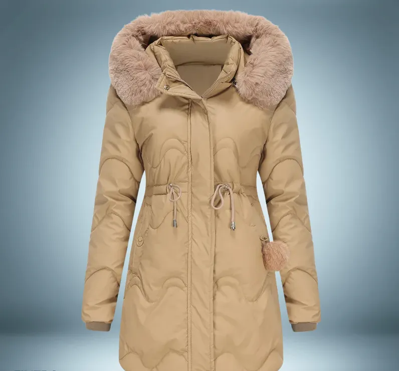 Colorful parka -  with fur collar