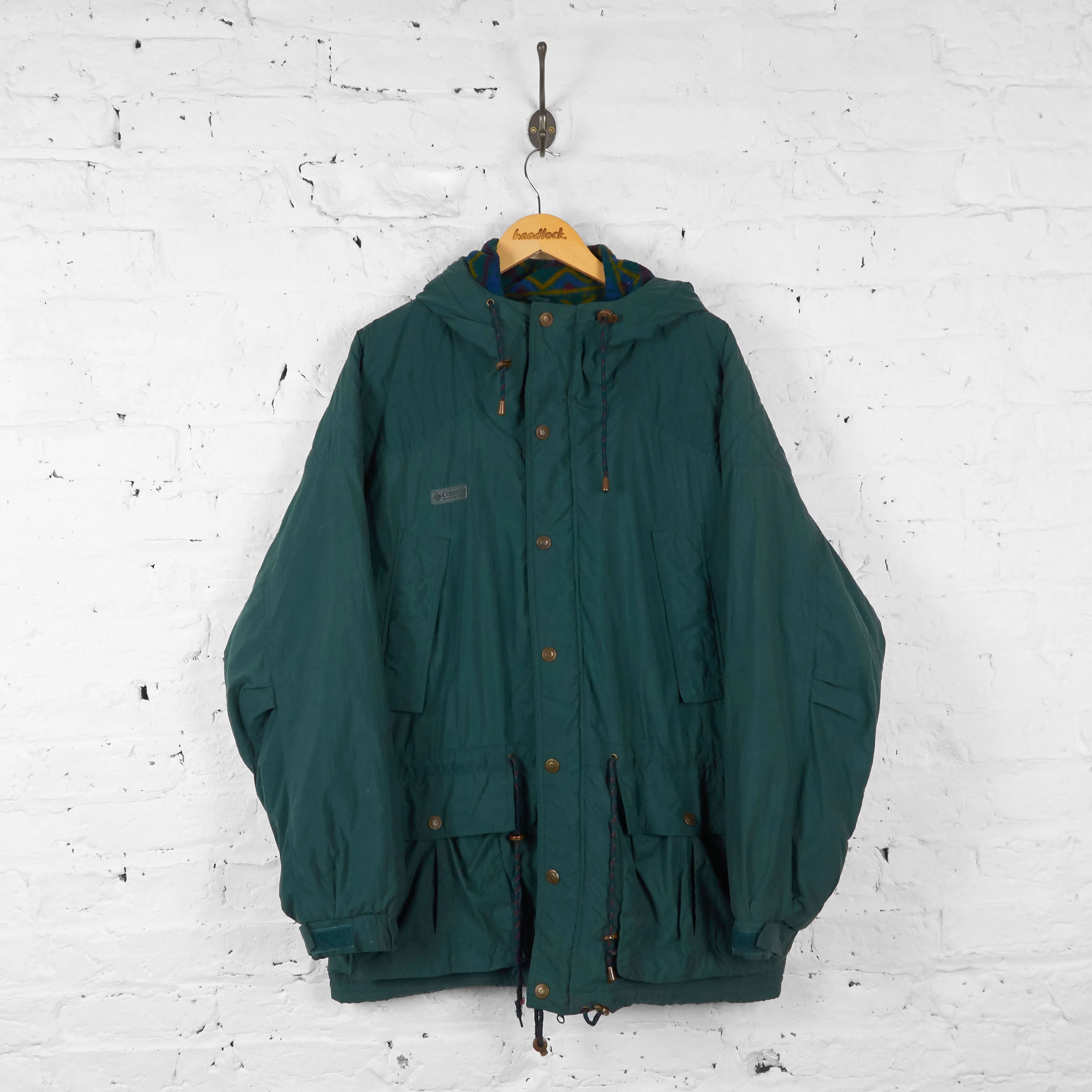 Columbia Mountain Parka Coat - Green - L