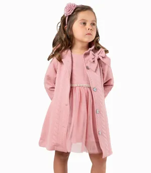 Conjunto Niña De Abrigo Y Vestido