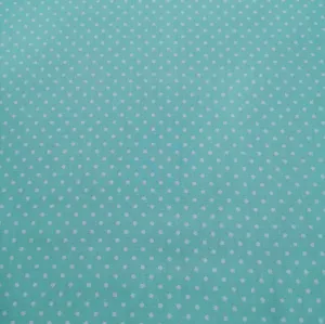 Cotton Poplin, Small Polka Dot, Mint