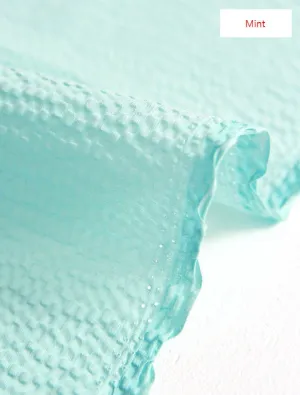 Cotton Seersucker, Korean Fabric - Mint - 49" Wide - By the Yard /76409