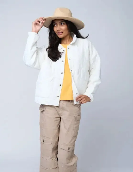 Countryside Quilted Jacket - Natural by And For Good