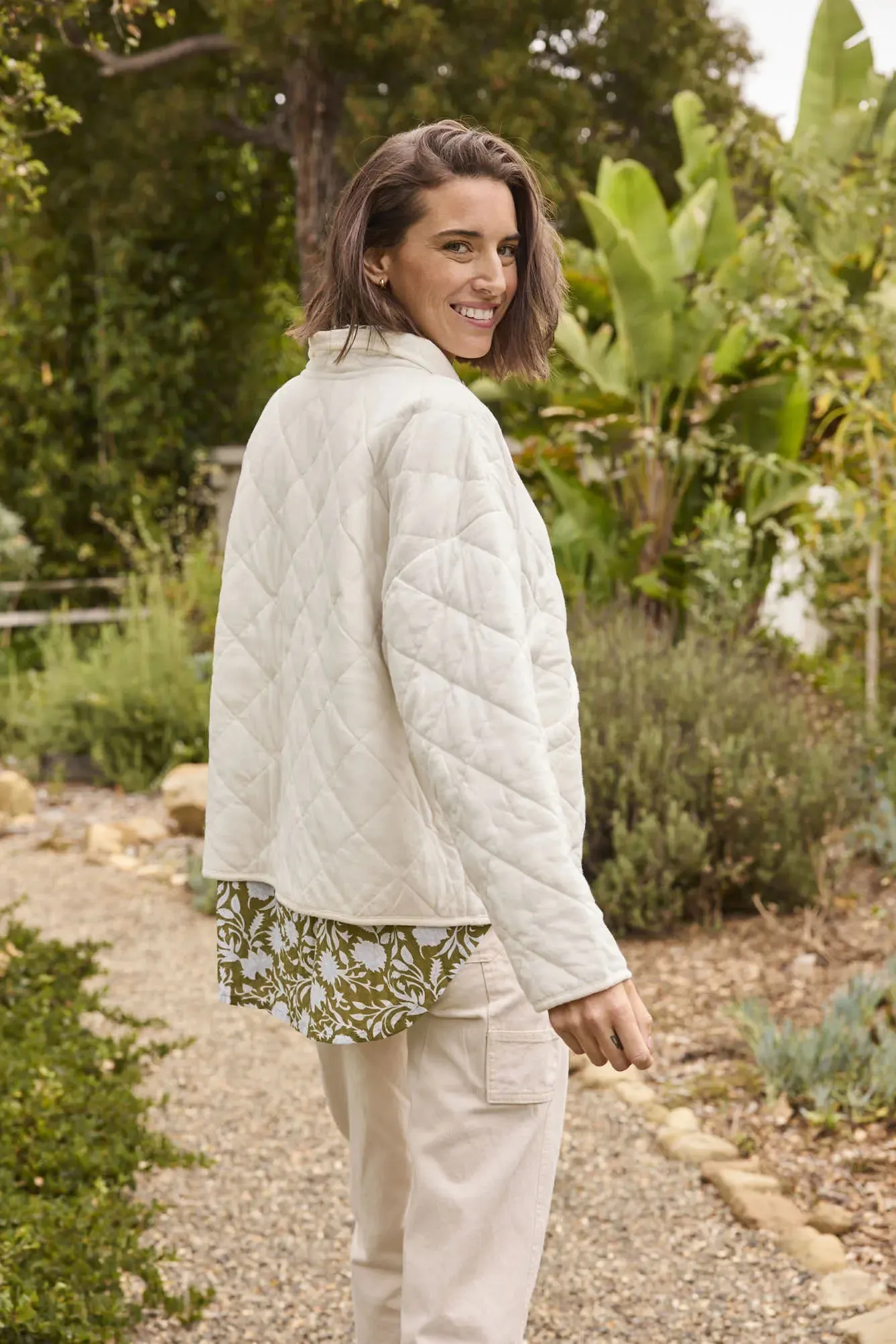 Countryside Quilted Jacket - Natural by And For Good