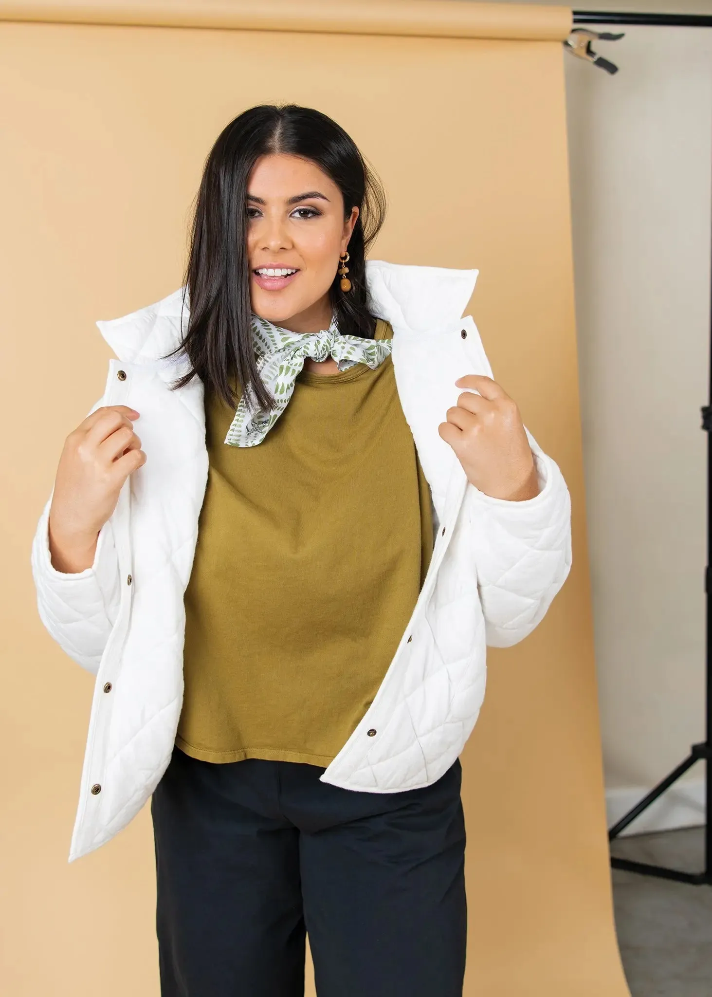 Countryside Quilted Jacket - Natural by And For Good