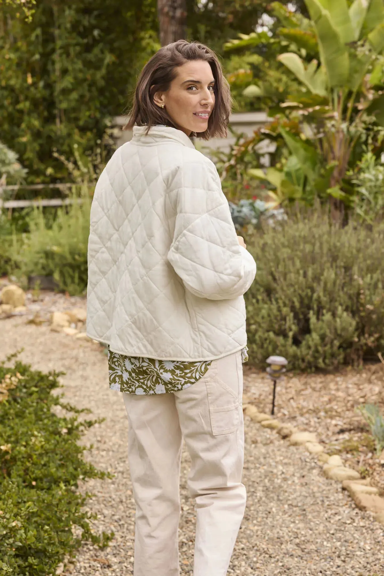 Countryside Quilted Jacket - Natural by And For Good