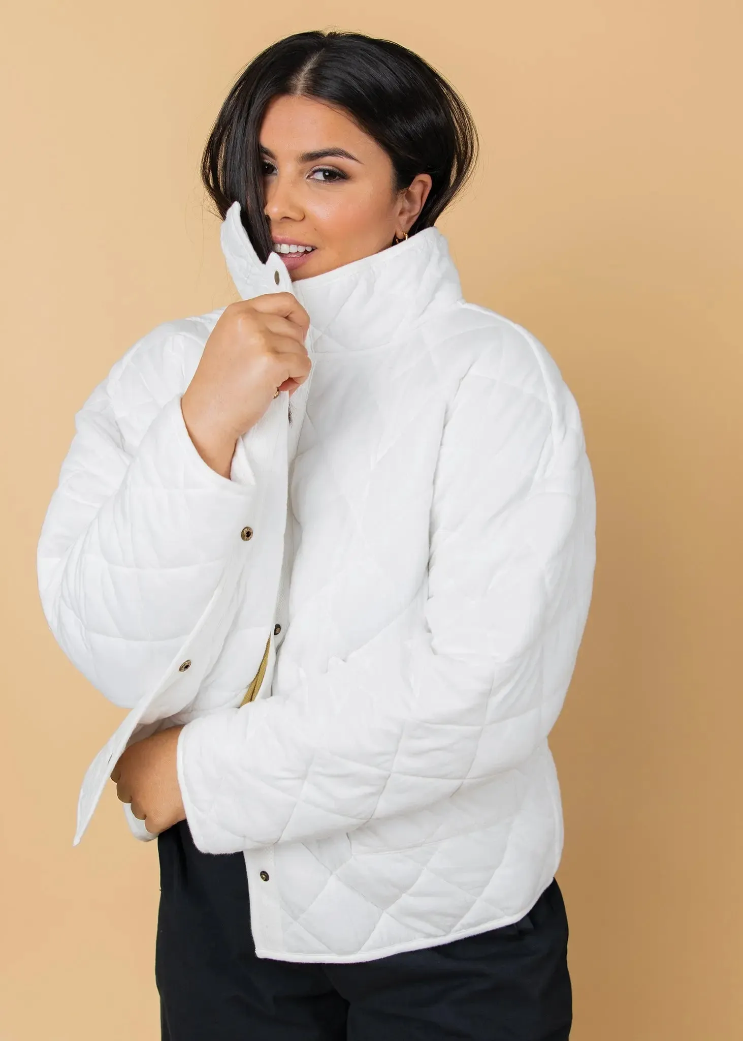 Countryside Quilted Jacket - Natural by And For Good