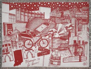 Crimson Bloomington Blanket 60"x80"