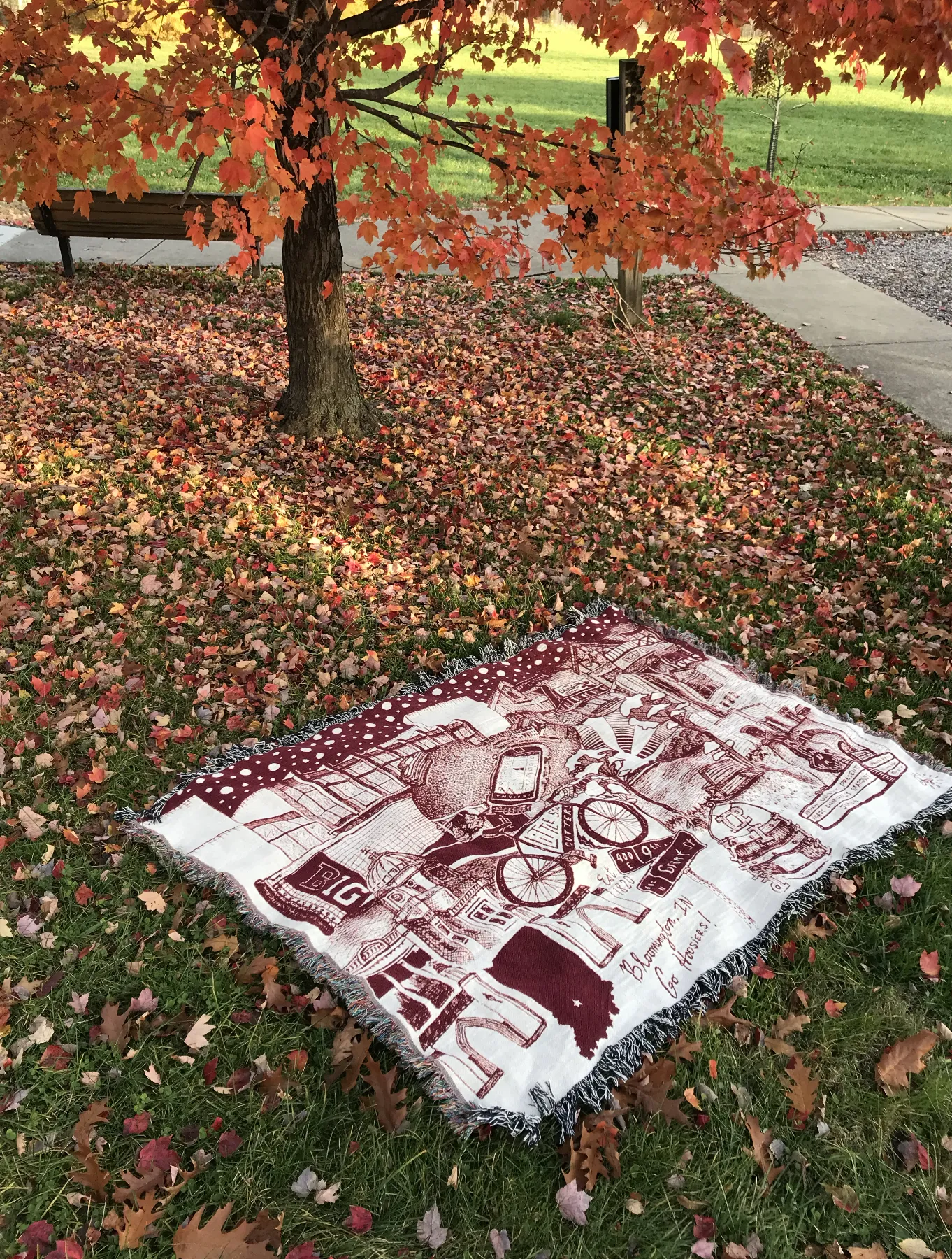 Crimson Bloomington Blanket 60"x80"