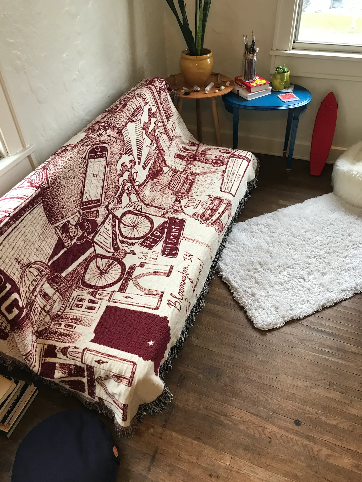 Crimson Bloomington Blanket 60"x80"