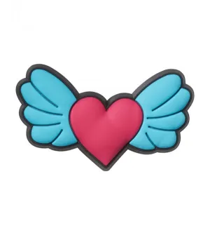 CROCS PINK HEART WITH WINGS