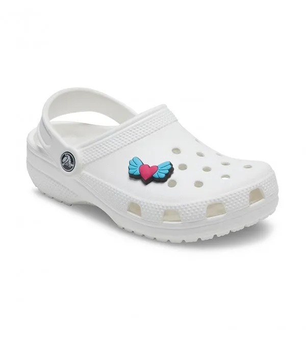 CROCS PINK HEART WITH WINGS