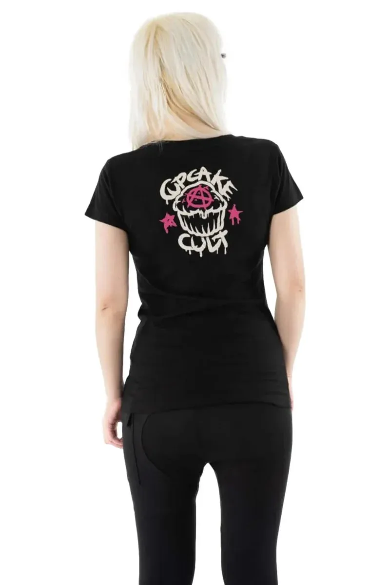 Cupcake Cult Cute As Hell T-Shirt - Gothic Cartoon Design