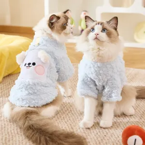 Cute Fleece Cartoon Pet Clothing
