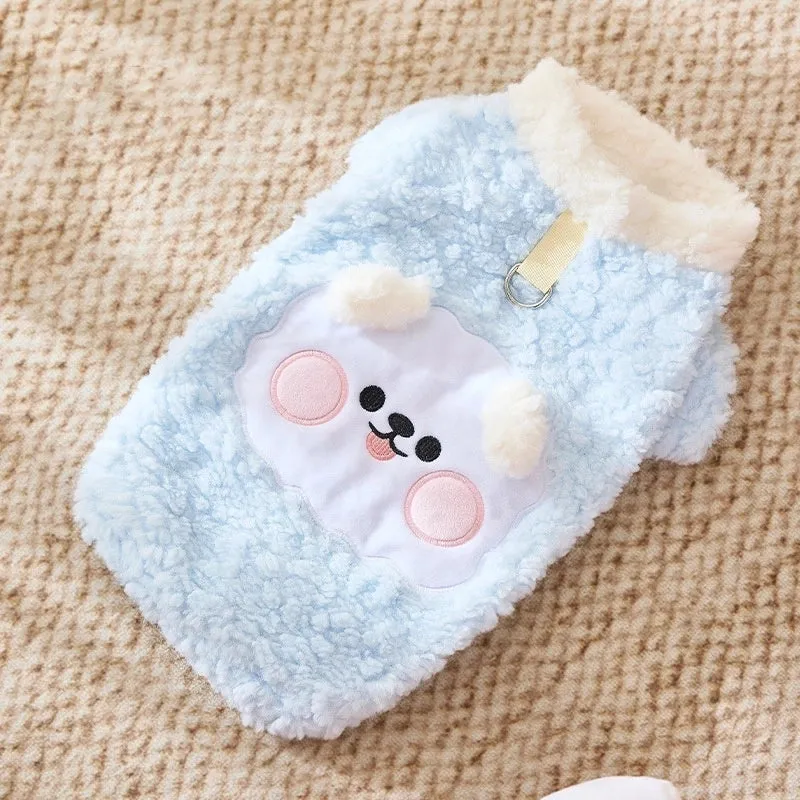 Cute Fleece Cartoon Pet Clothing