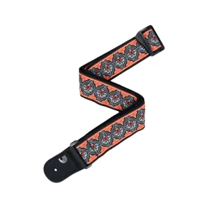 D'Addario Eco-Comfort Jacquard Woven Guitar Strap, Orange