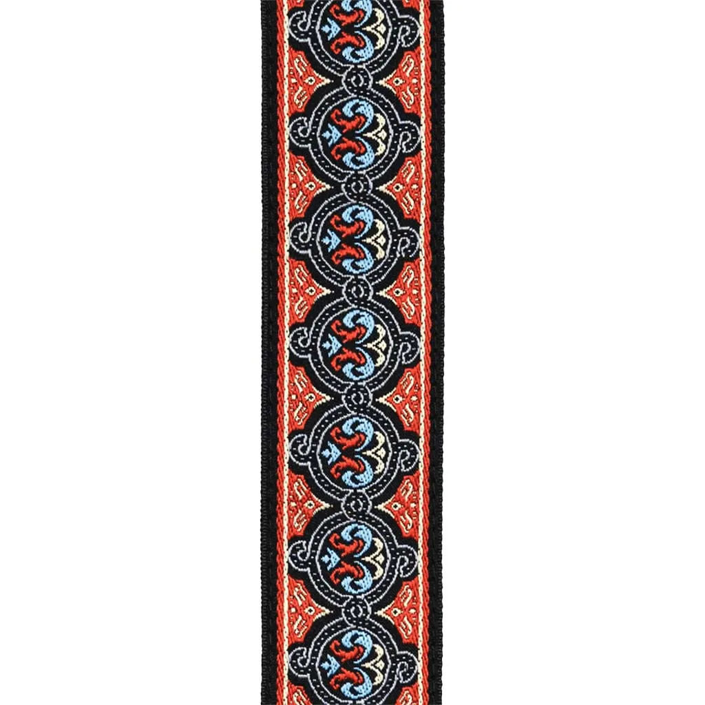 D'Addario Eco-Comfort Jacquard Woven Guitar Strap, Orange