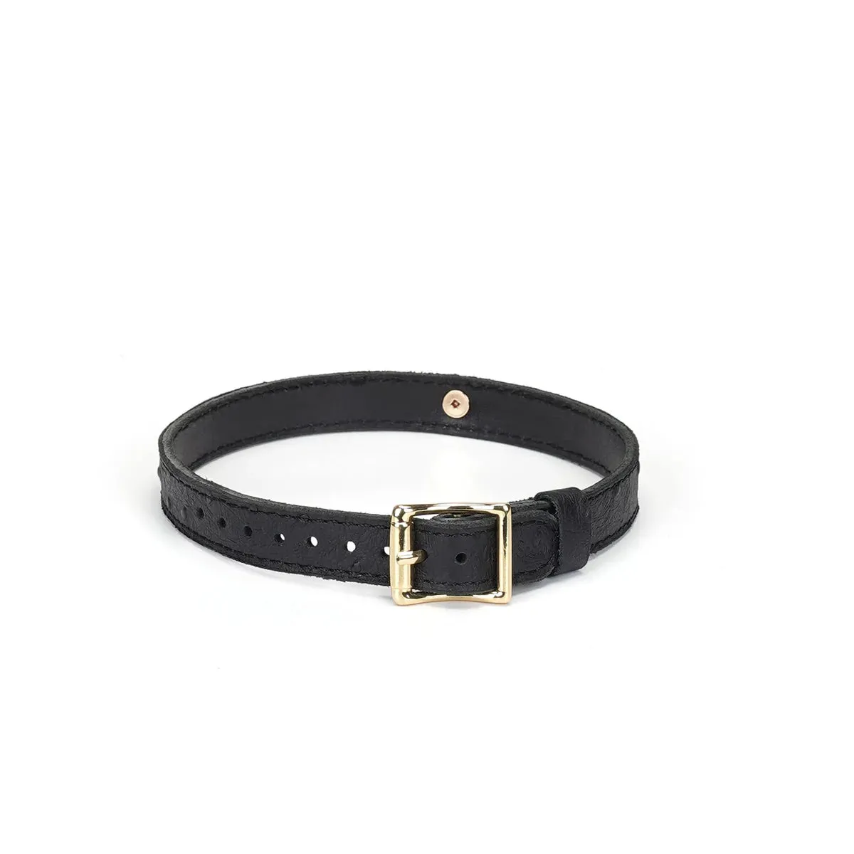 Demon's Kiss Black Leather Choker