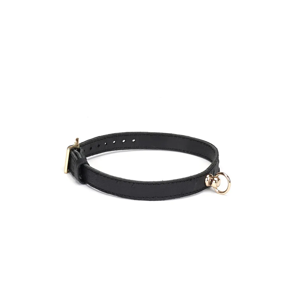 Demon's Kiss Black Leather Choker