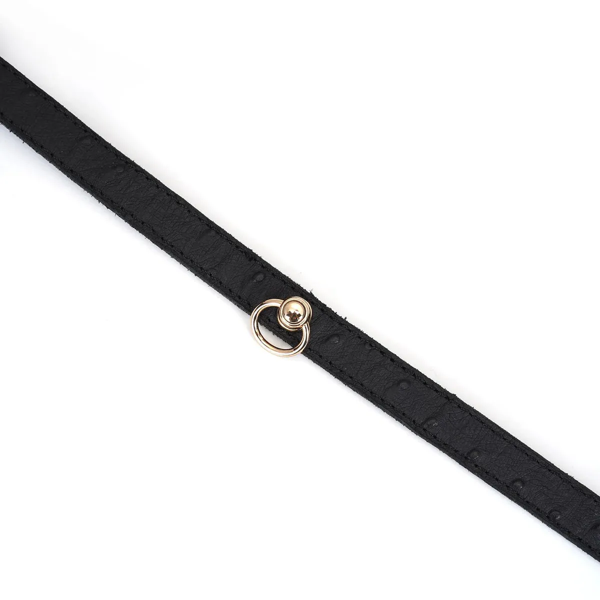 Demon's Kiss Black Leather Choker