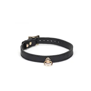 Demon's Kiss Black Leather Choker