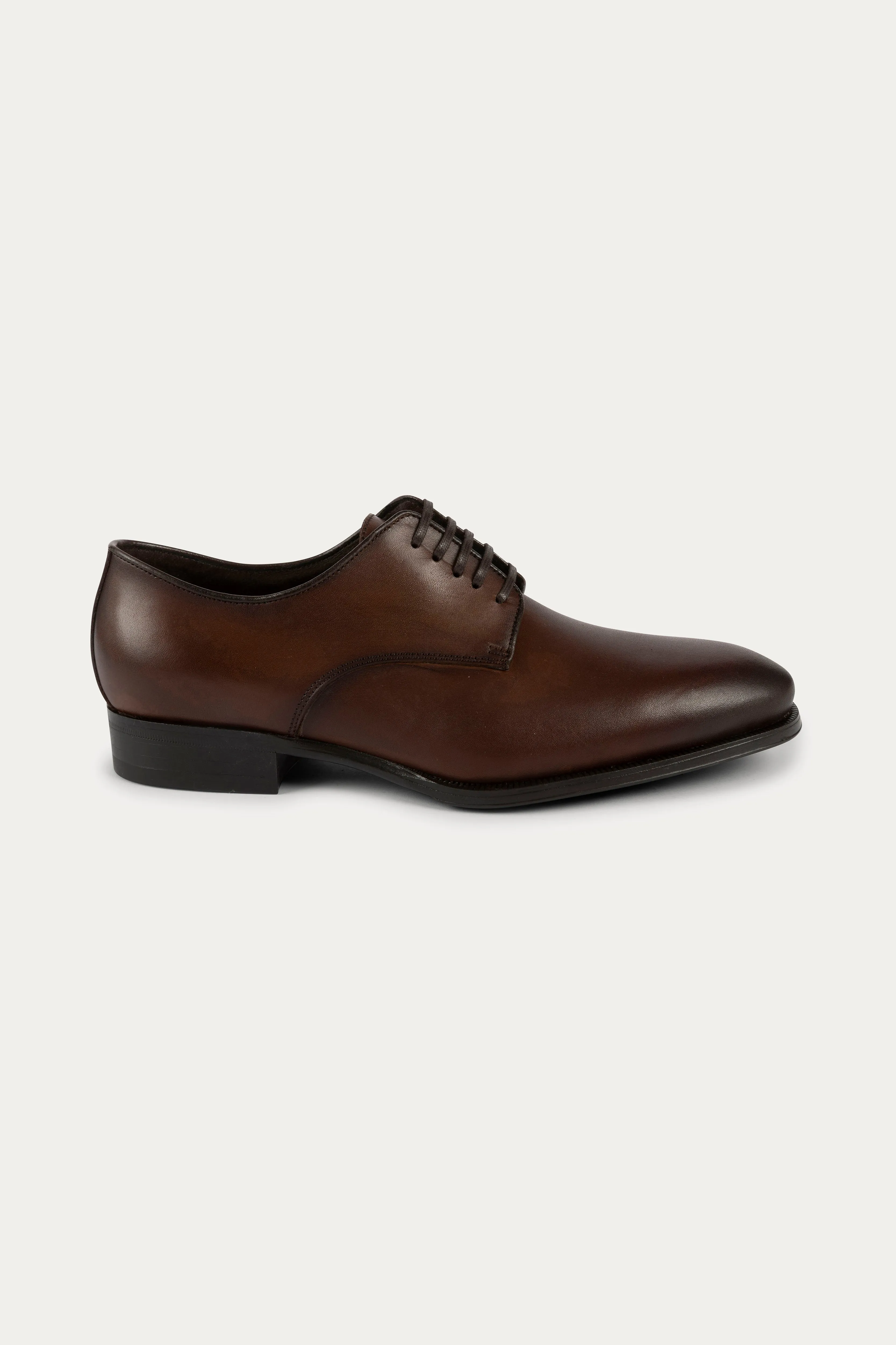 Derby Leather Dress Shoes in Dark Brown
