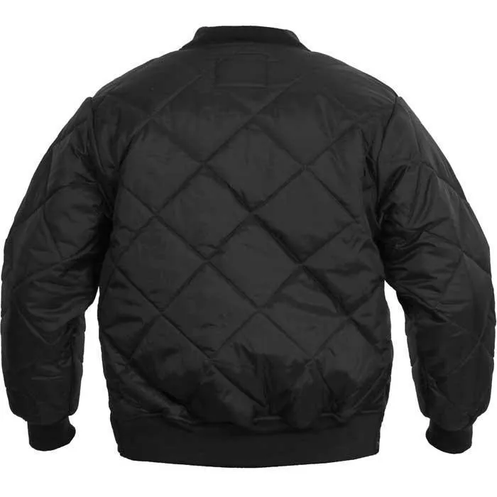 Diamond Nylon Quilted Flight Jacket