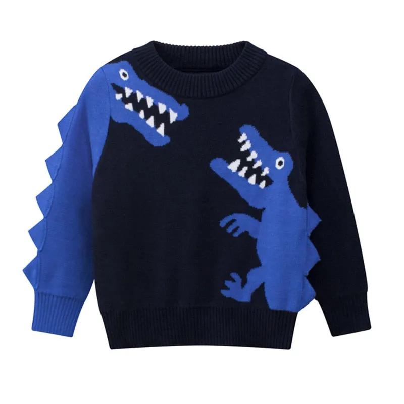 Dinosaur Sweater -Pullover Knitted Sweater Toddler sweater