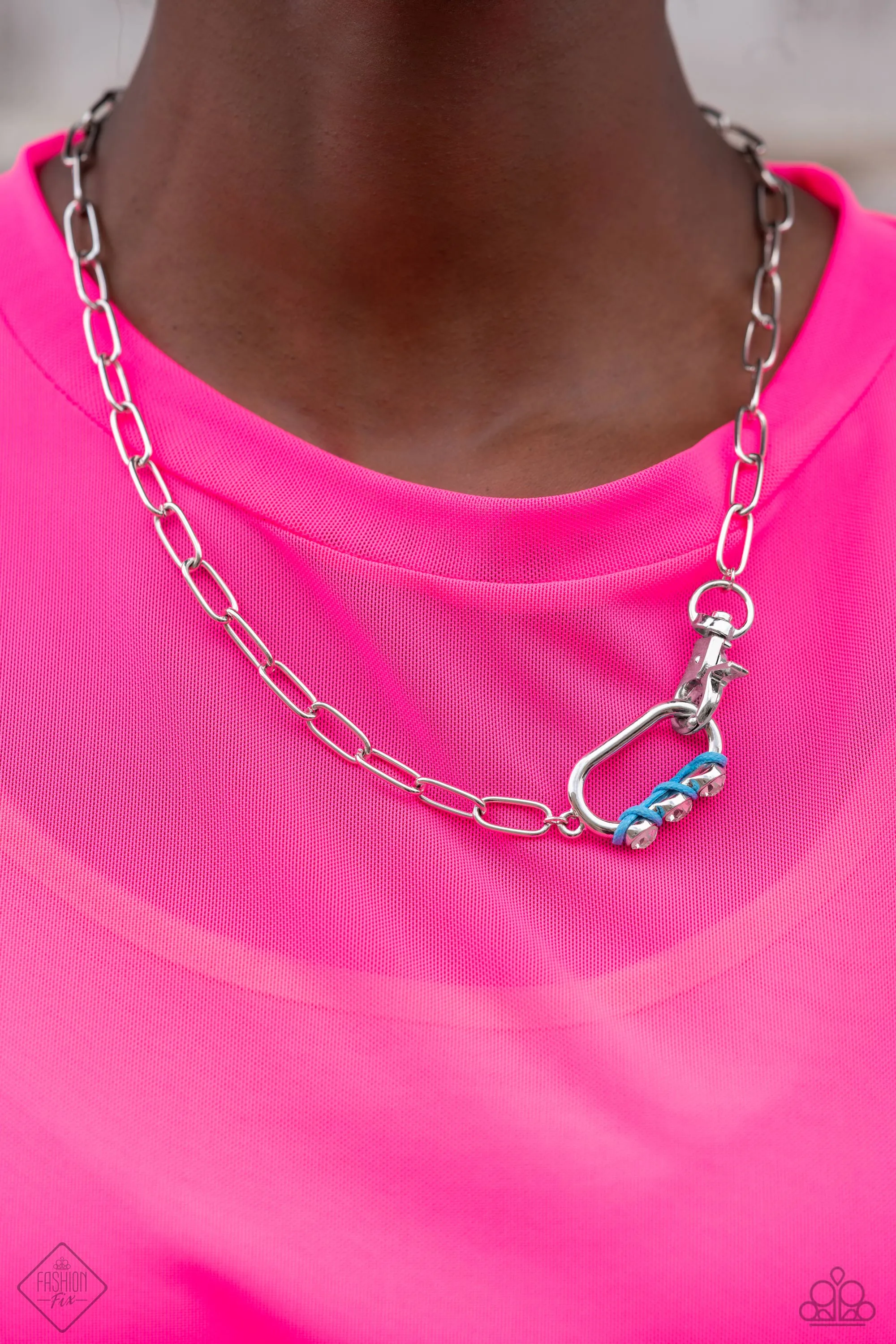 Don't Want to Miss a STRING - Blue Necklace -Paparazzi Accessories -  Fashion Fix