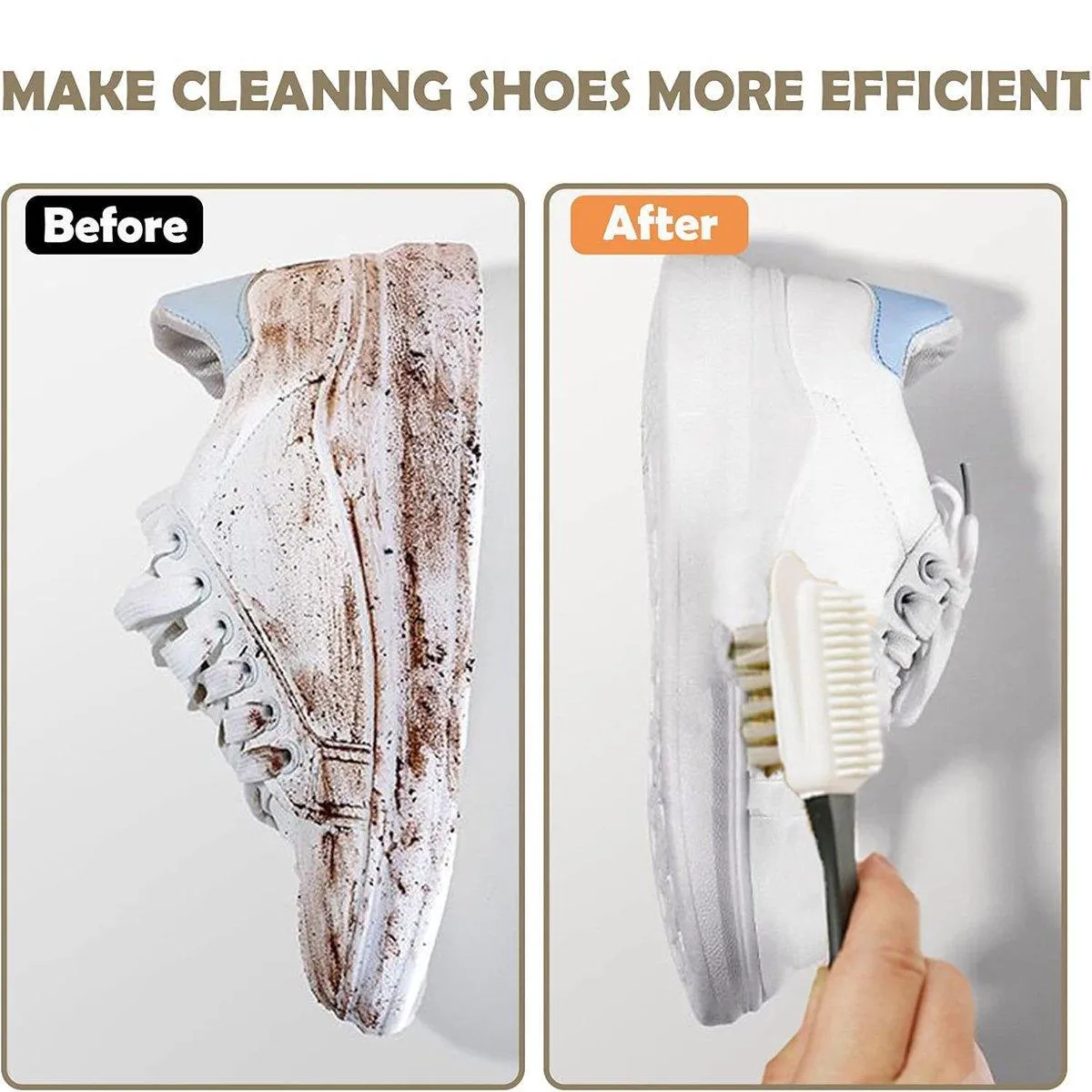 Double Sided Shoe Cleaning Brush for All Purpose Shoe Care and Maintenance