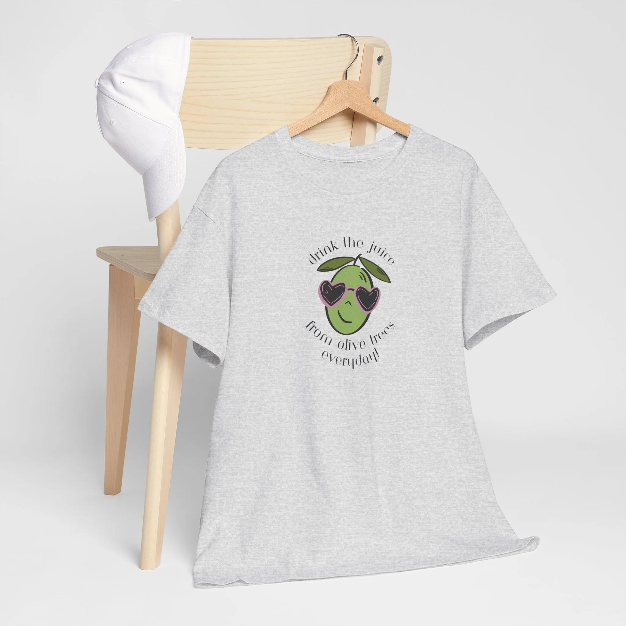 Drink skincare / olive trees / olive cartoon / Unisex Heavy Cotton Tee