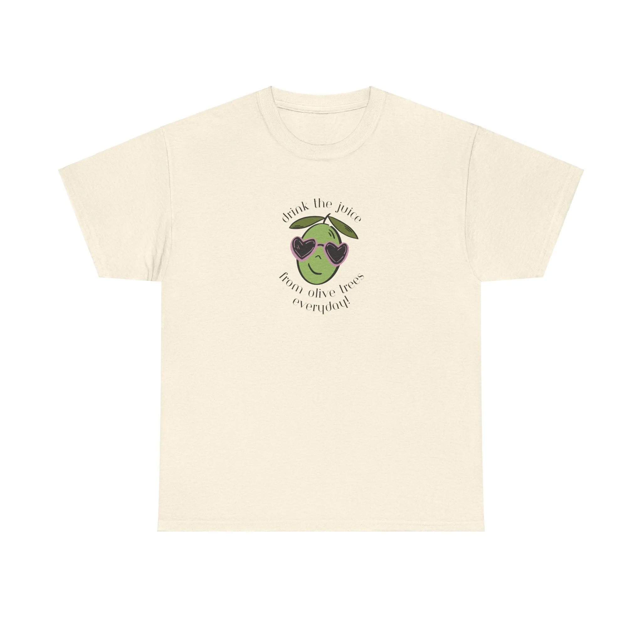 Drink skincare / olive trees / olive cartoon / Unisex Heavy Cotton Tee