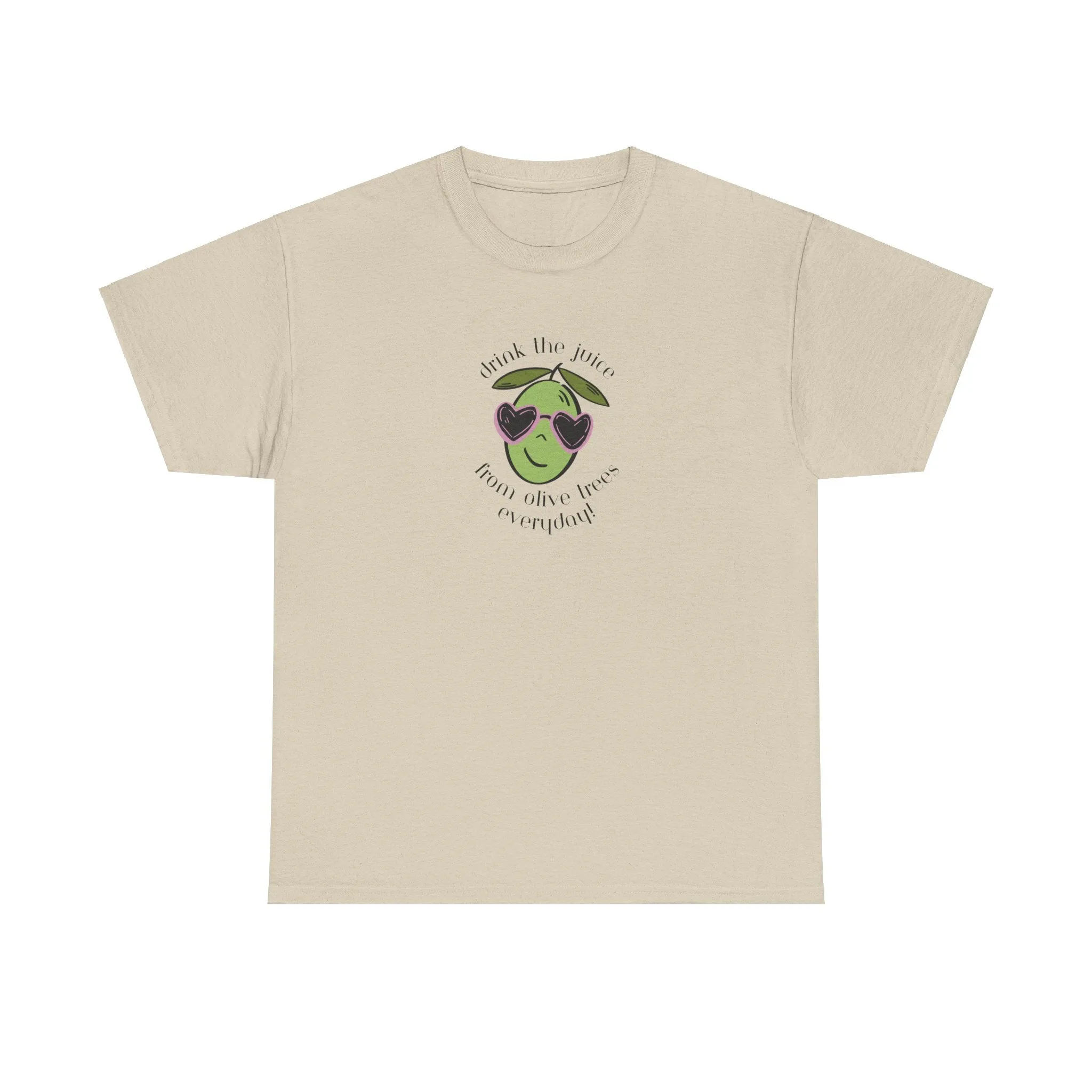 Drink skincare / olive trees / olive cartoon / Unisex Heavy Cotton Tee