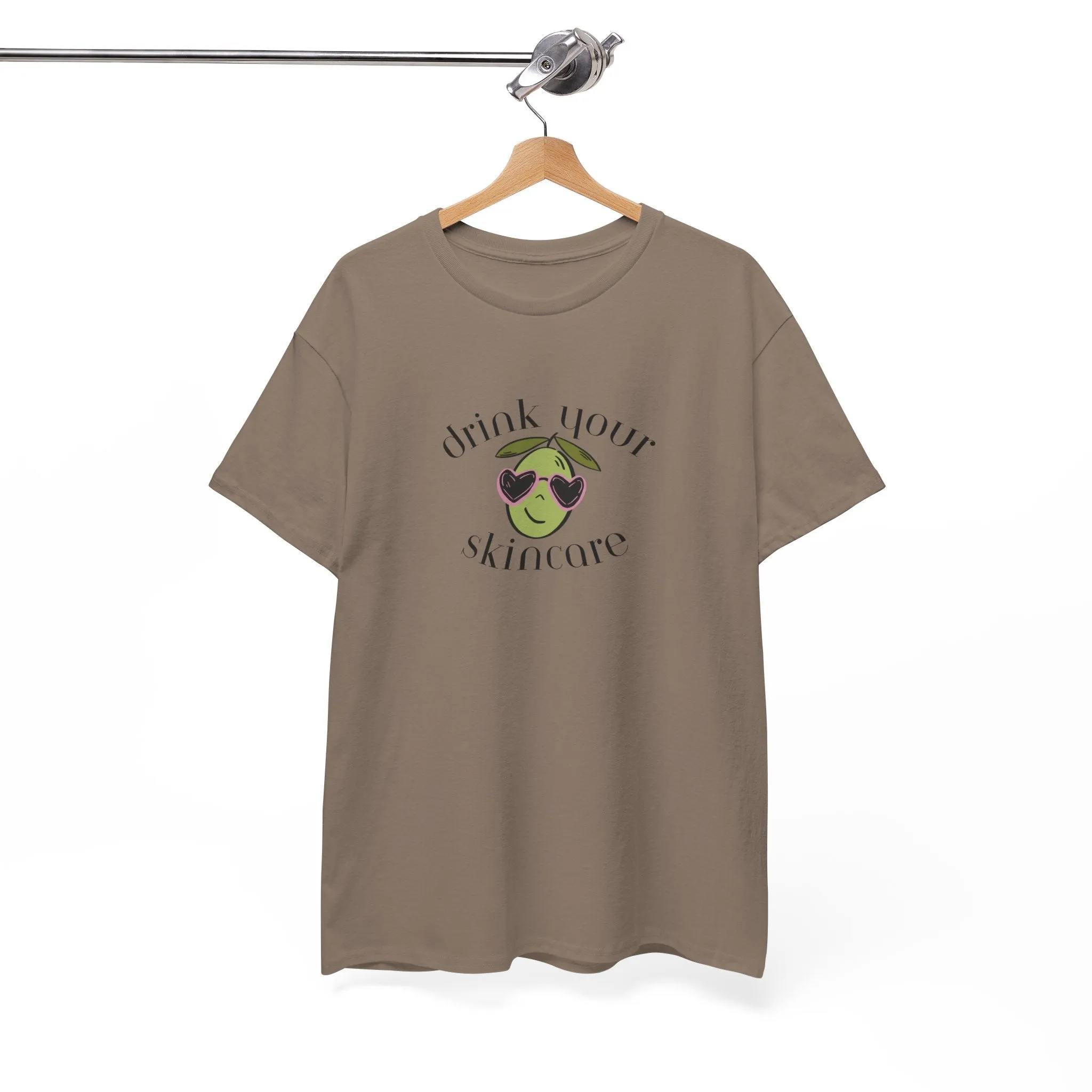 Drink your skincare / olive trees / olive sunglasses cartoon / Unisex Heavy Cotton Tee