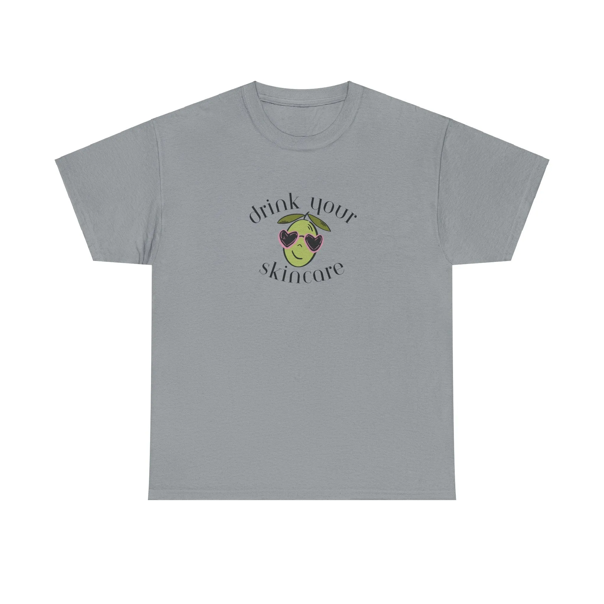 Drink your skincare / olive trees / olive sunglasses cartoon / Unisex Heavy Cotton Tee